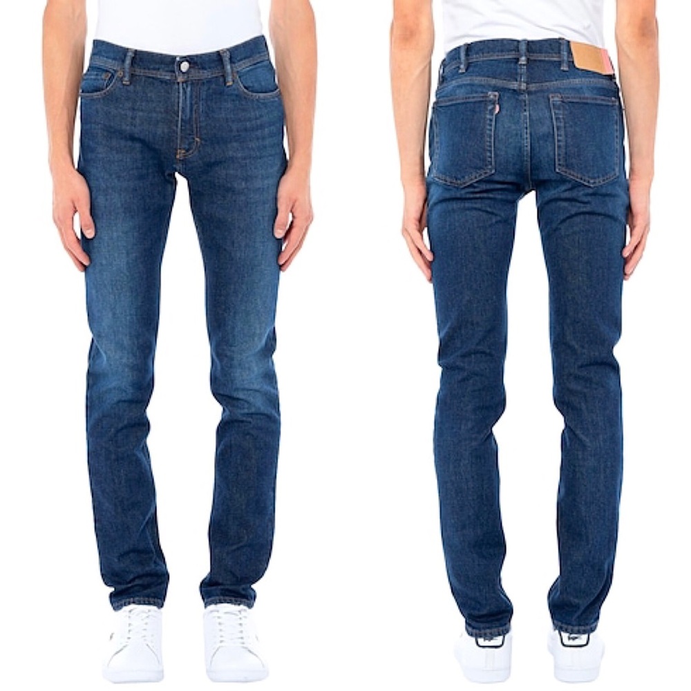 Acne Studios Blå Konst Stockholm Floragatan 13 Jeans in River Dark Blue | 31